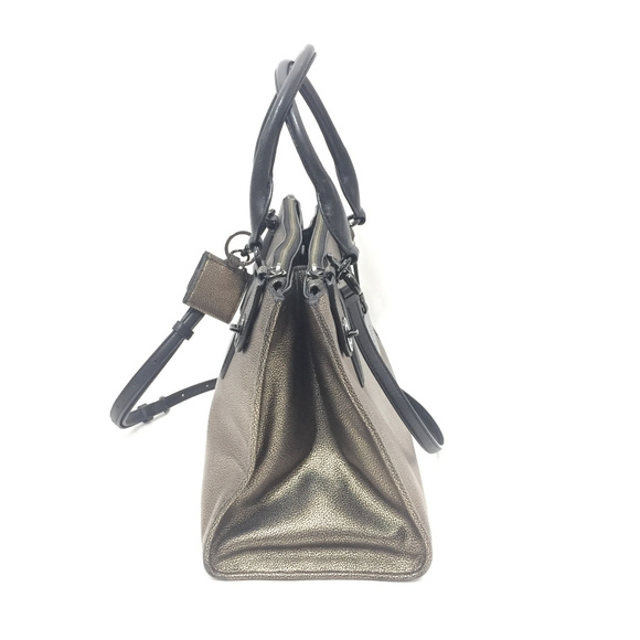 - SOLD - Coach Bronze Pebble Leather Tote - Picture 3 of 8